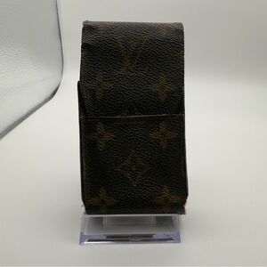 Louis Vuitton Brown Canvas Monogram Cigarette Holder/Case | Unisex | Used |